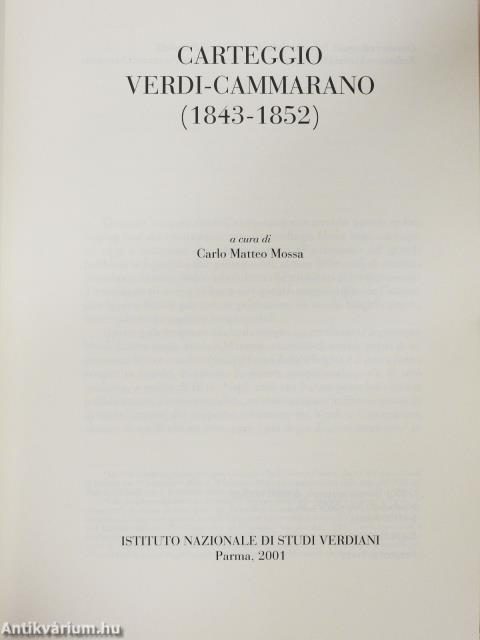 Carteggio Verdi-Cammarano