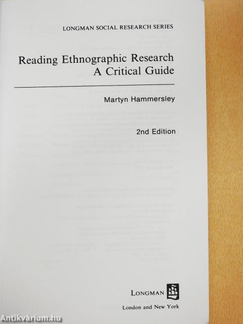 Reading Ethnographic Research