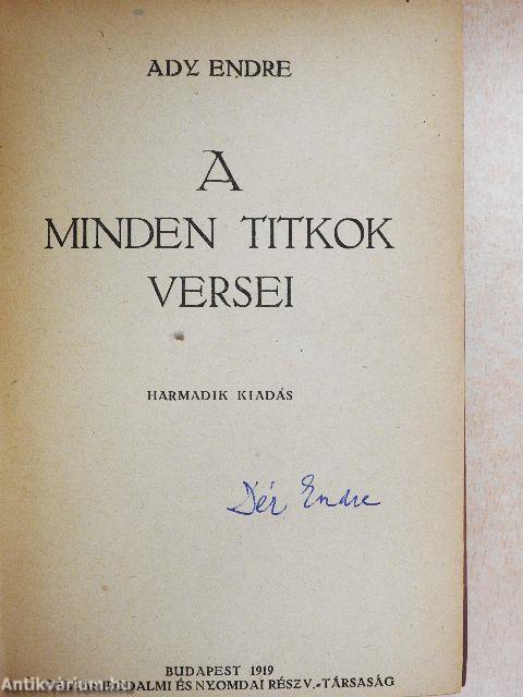 A minden titkok versei/A menekülő élet