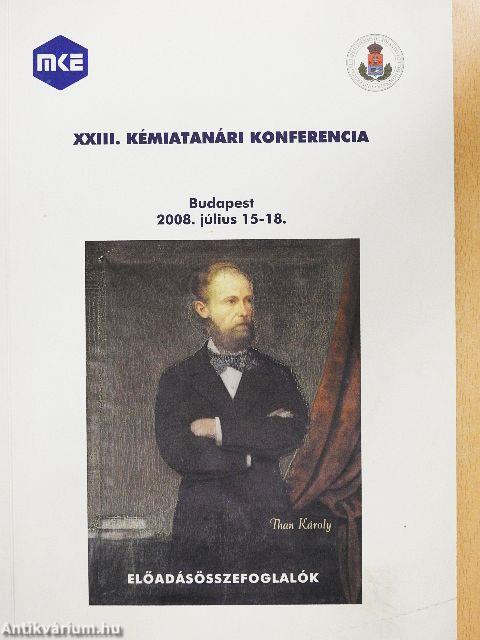 XXIII. Kémiatanári konferencia