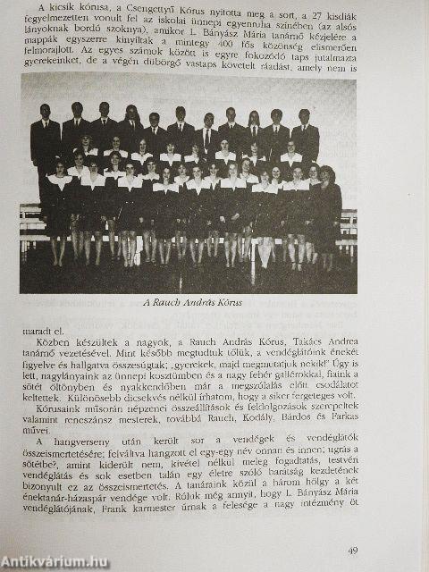 A Berzsenyi Dániel Evangélikus Gimnázium (Líceum) Évkönyve az 1995/96. tanévről az iskola fennállásának 439. évében