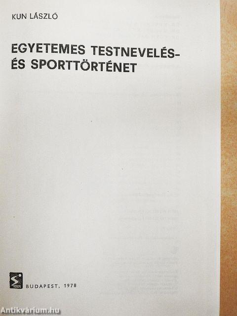 Egyetemes testnevelés- és sporttörténet