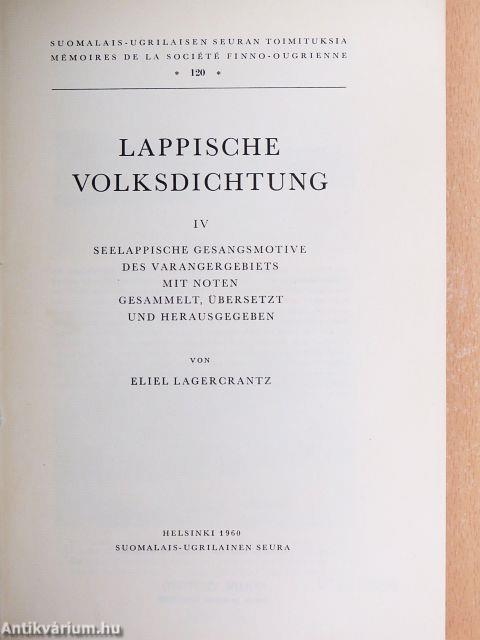 Lappische Volksdichtung IV.