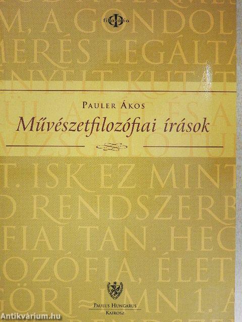 Művészetfilozófiai írások