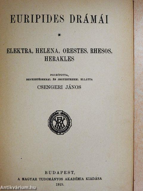 Euripides drámái III.