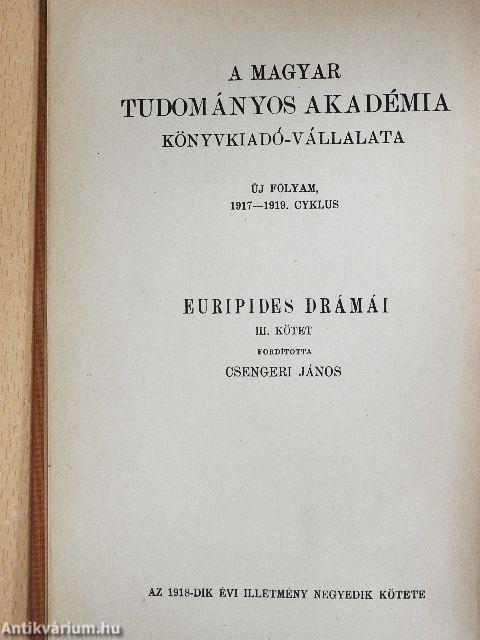 Euripides drámái III.