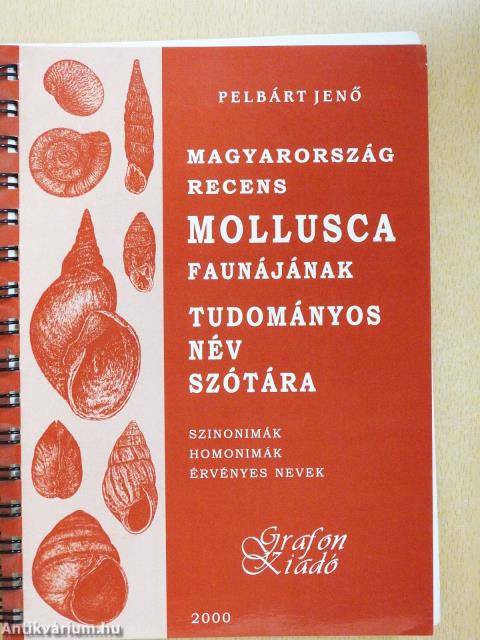 Magyarország recens mollusca faunájának tudományos név szótára (dedikált példány)