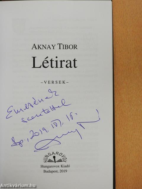 Létirat (dedikált példány)