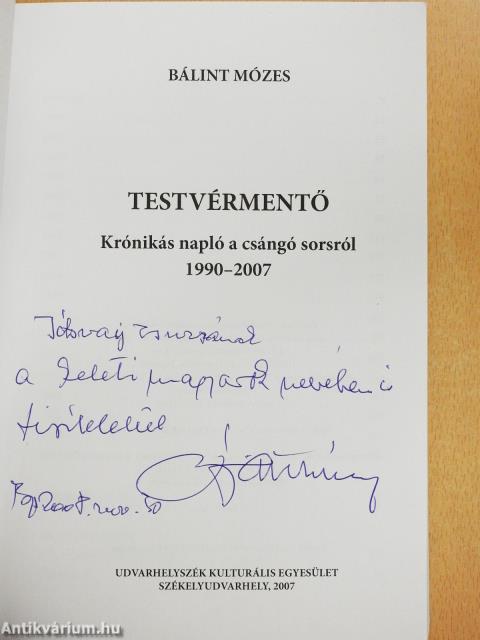 Testvérmentő (dedikált példány)