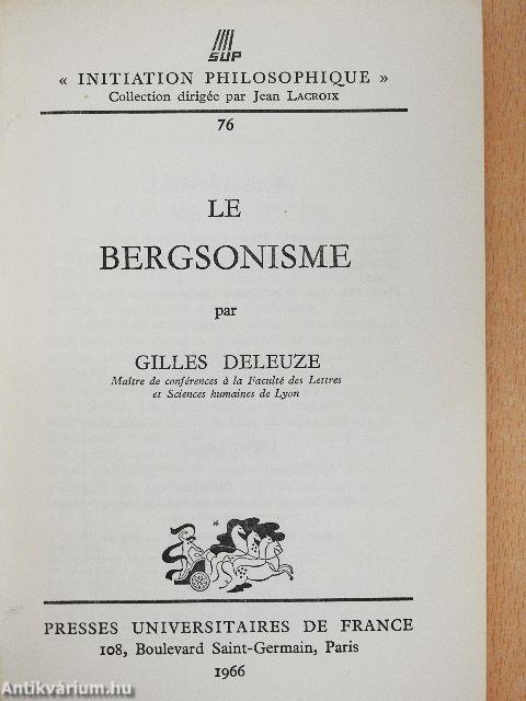 Le Bergsonisme