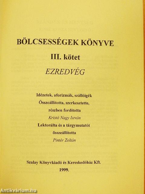 Bölcsességek könyve III.