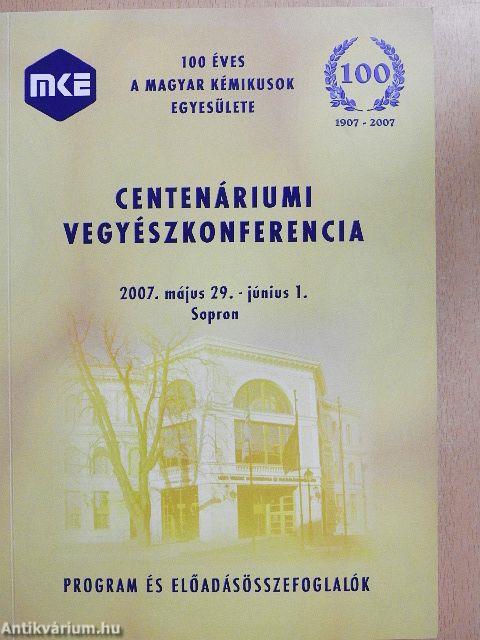 Centenáriumi Vegyészkonferencia 