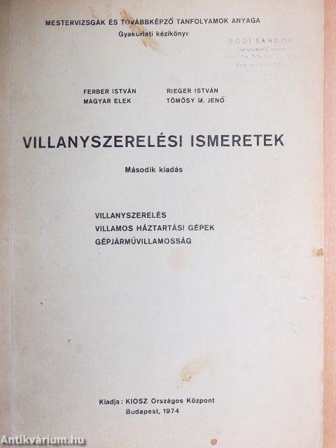 Villanyszerelési ismeretek