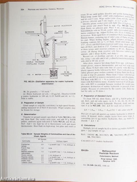 Official Methods of Analysis/Association of Official Agricultural Chemists I.