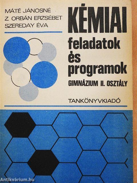 Kémiai feladatok és programok II.