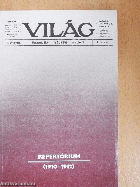 Világ Repertórium 1910-1912