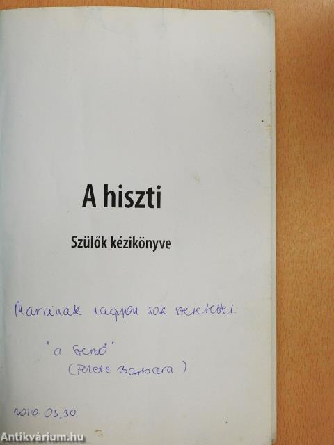 A hiszti (dedikált példány)