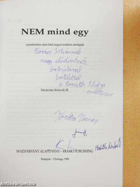 NEM mind egy (dedikált példány)