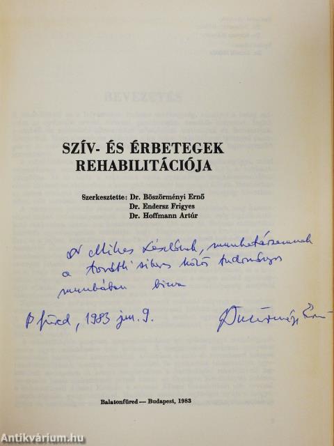 Szív- és érbetegek rehabilitációja (dedikált példány)