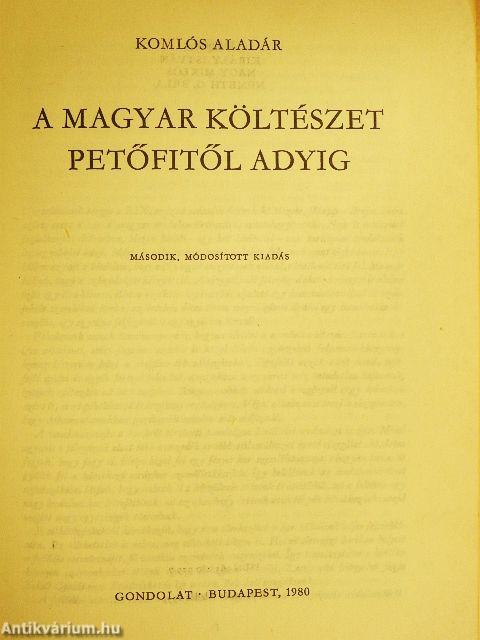 A magyar költészet Petőfitől Adyig