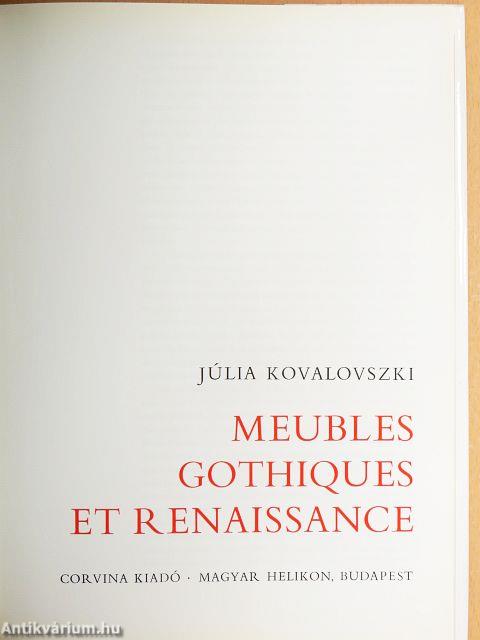 Meubles Gothiques et Renaissance