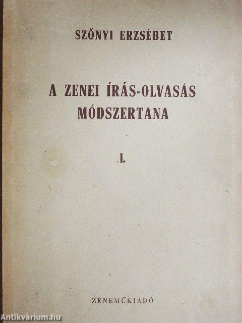 A zenei írás-olvasás módszertana I.