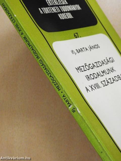 Mezőgazdasági irodalmunk a XVIII. században (dedikált példány)