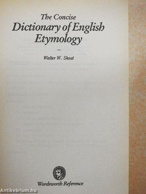 The Concise Dictionary of English Etymology