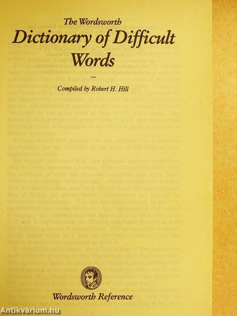 The Wordsworth Dictionary of Difficult Words