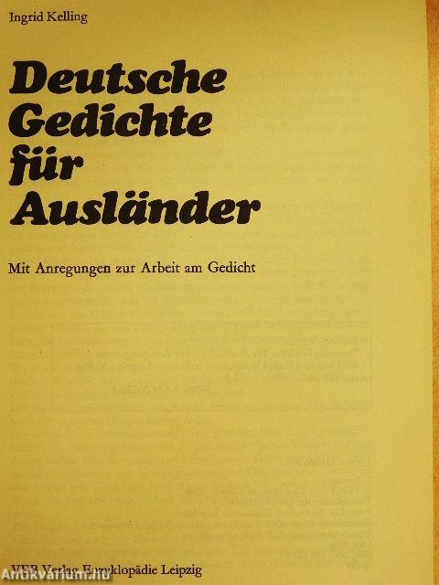 Deutsche Gedichte für Ausländer