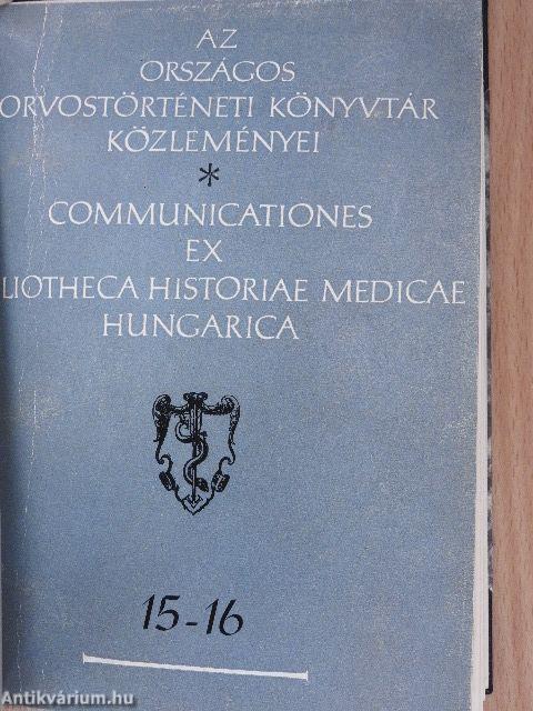 Az Országos Orvostörténeti Könyvtár közleményei 12., 15-16.