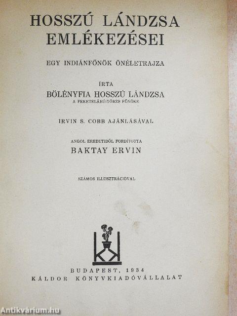 Hosszú Lándzsa emlékezései