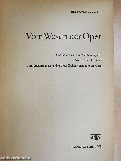 Vom Wesen der Oper