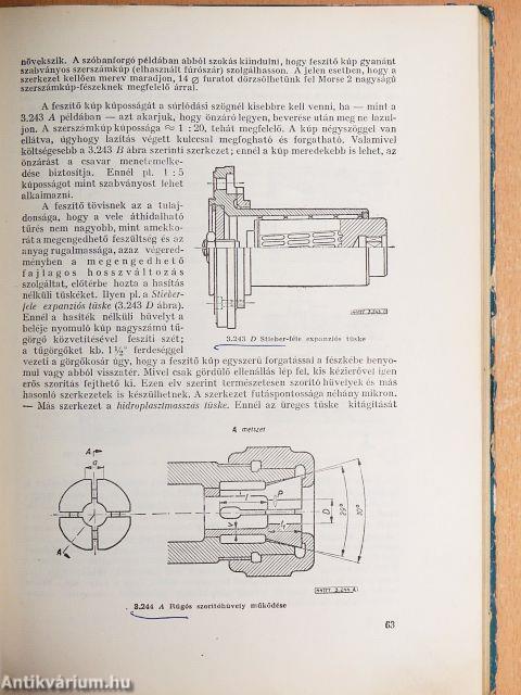 Forgácsoló készülékek szerkesztésének elemei