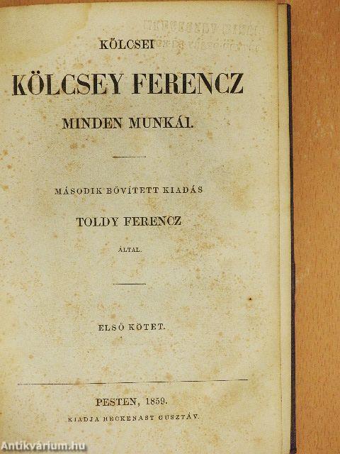 Kölcsei Kölcsey Ferencz minden munkái I-VIII.