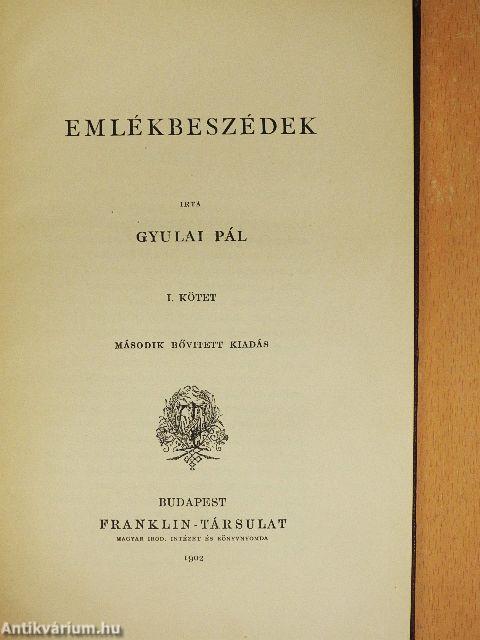 Emlékbeszédek I-II.