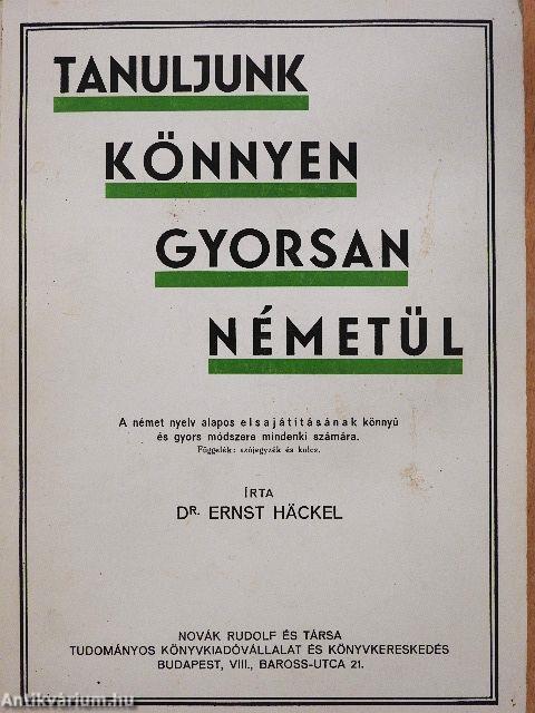 Tanuljunk könnyen, gyorsan németül!