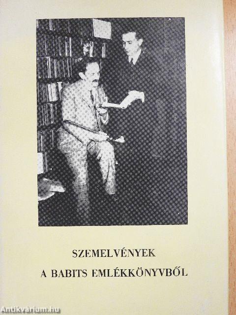 Szemelvények a Babits emlékkönyvből