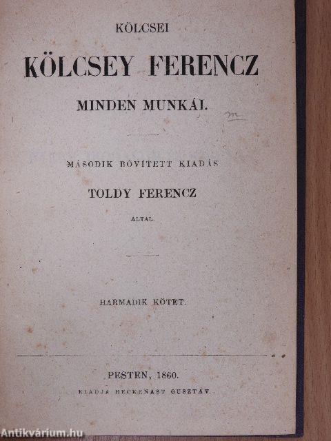 Kölcsei Kölcsey Ferencz minden munkái I-VIII.