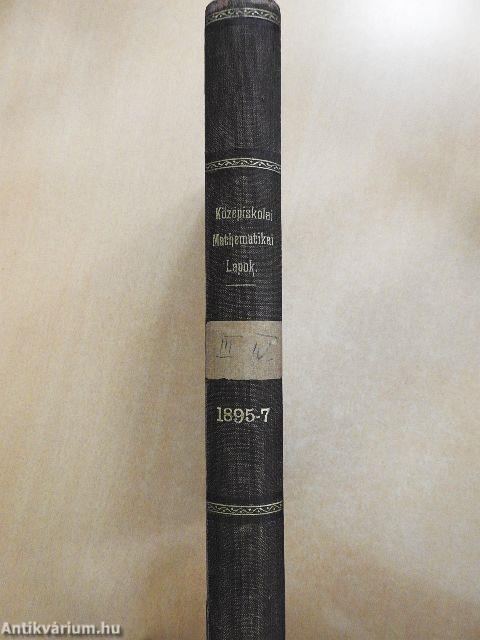 Középiskolai mathematikai lapok 1895-1896. (nem teljes évfolyam)/1896-1897. október-junius