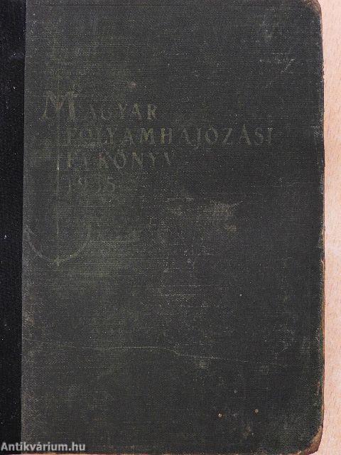 Magyar Folyamhajózási Évkönyv 1935