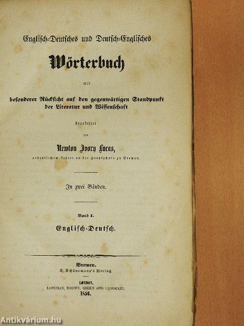 A Dictionary of the English and German and German and English Languages I/1-2.