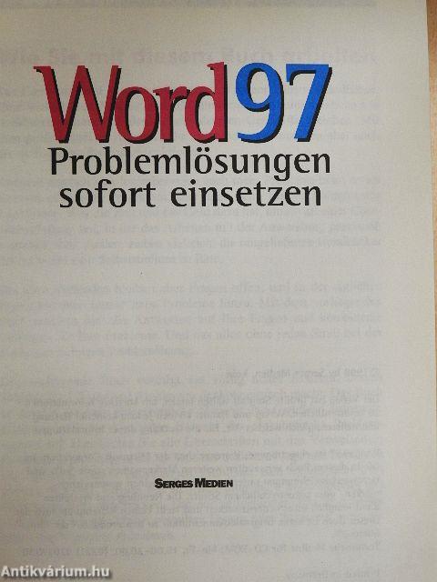 Word 97 Problemlösungen sofort einsetzen - CD-vel