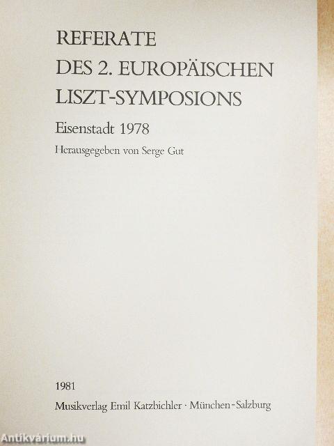 Referate des 2. Europäischen Liszt-Symposions