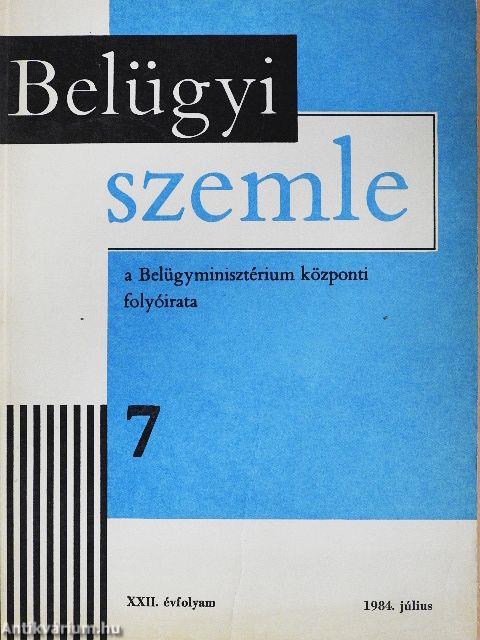 Belügyi Szemle 1984. július