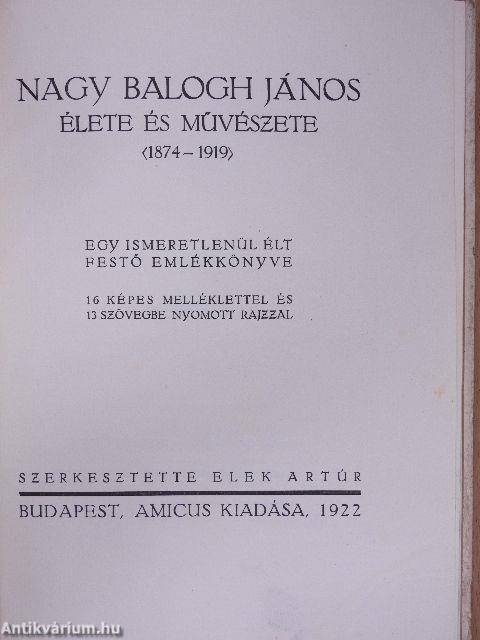 Nagy Balogh János élete és művészete (1874-1919)