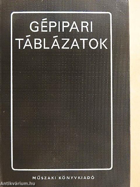 Gépipari táblázatok