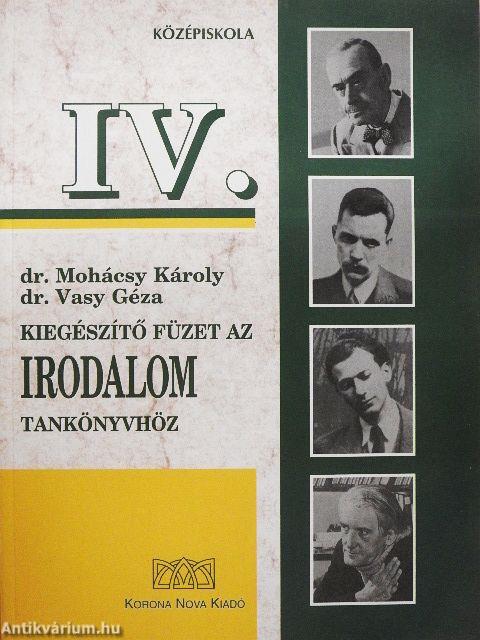 Kiegészítő füzet az irodalom tankönyvhöz IV.