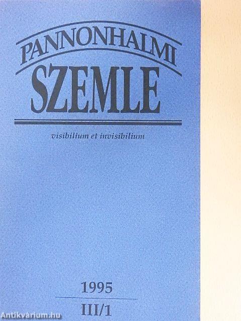 Pannonhalmi Szemle 1995/1.