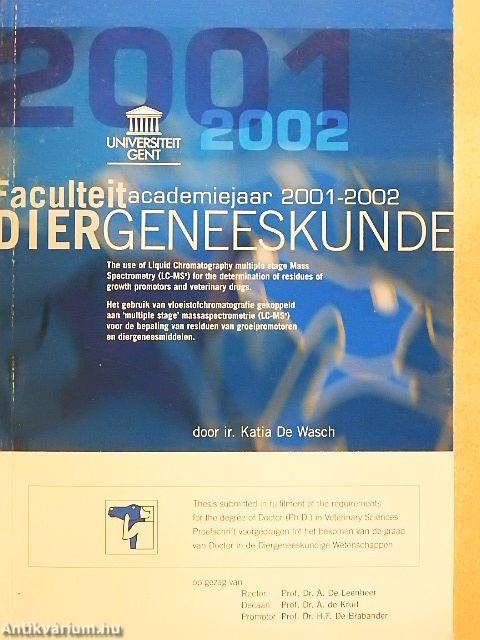 Faculteit Diergeneeskunde - Academiejaar 2001-2002